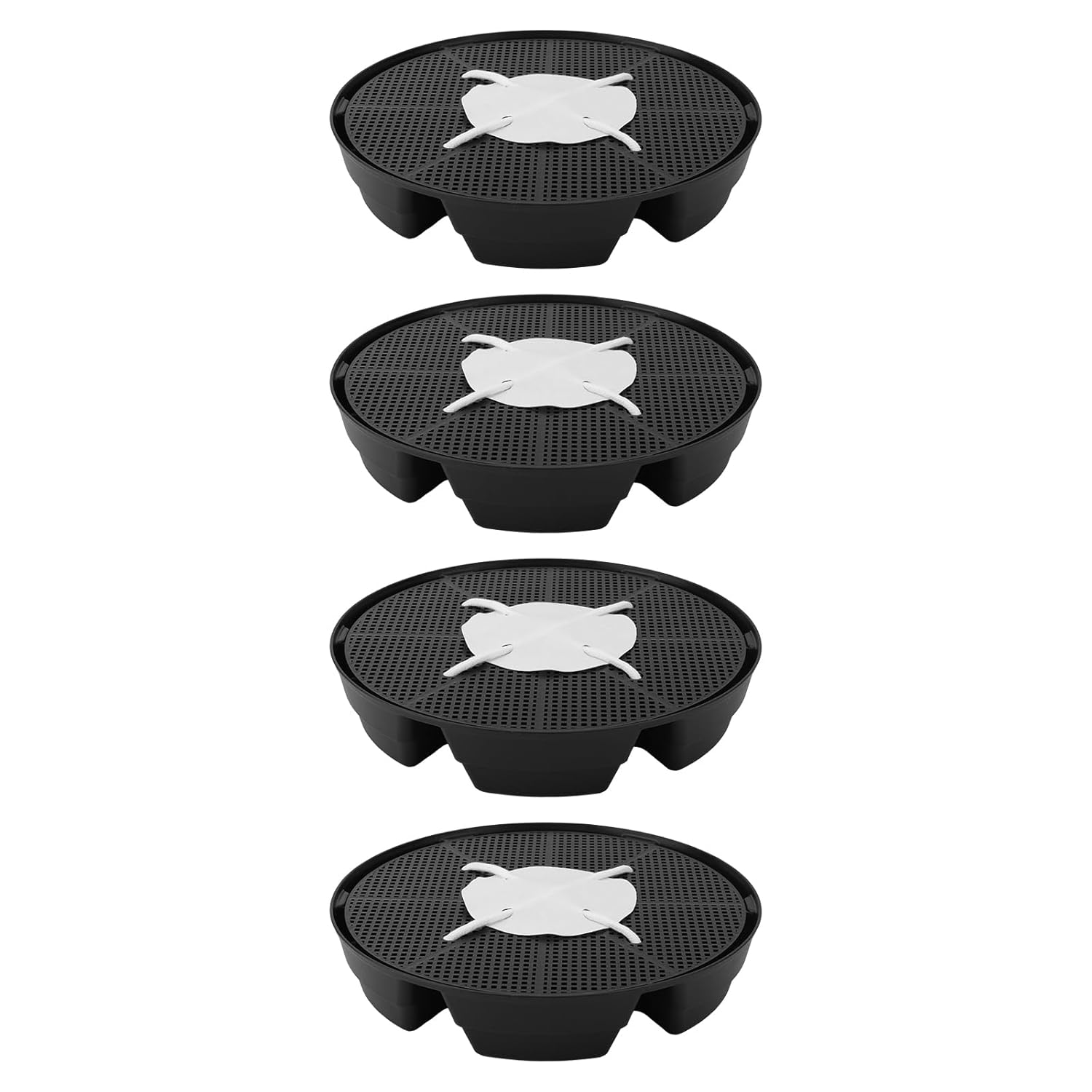 4pcs Auto Plant Watering Devices, Plastic Self-Watering Base with Cotton Fabric & Rope Automatic Autopots Water Planter Saucer Stand Trays for Greenhouse Indoors Grow Tents Grow Bags Accessories