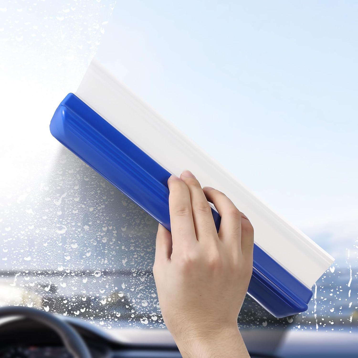 Car Windshield Squeegee Window Water Wiper for Shower Glass and Auto Cleaning Soft Edge with Comfort Grip Handle Versatile Water Scraper for Glass Maintenance