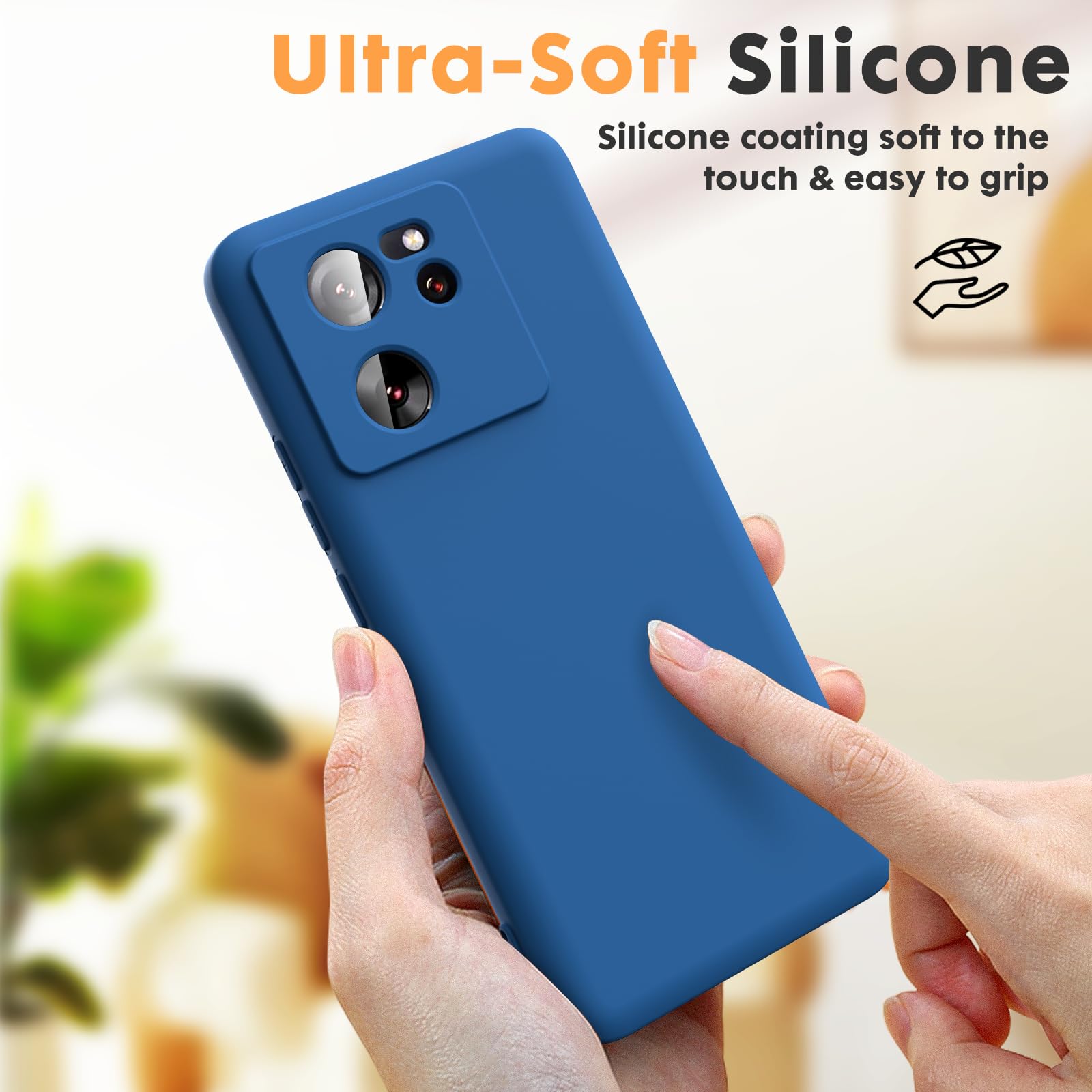 Custodia Antiurto 360° Per Xiaomi 13T/13T Pro Con Supporto Rotante E Vetro Temperato Incluso – Blu - 2