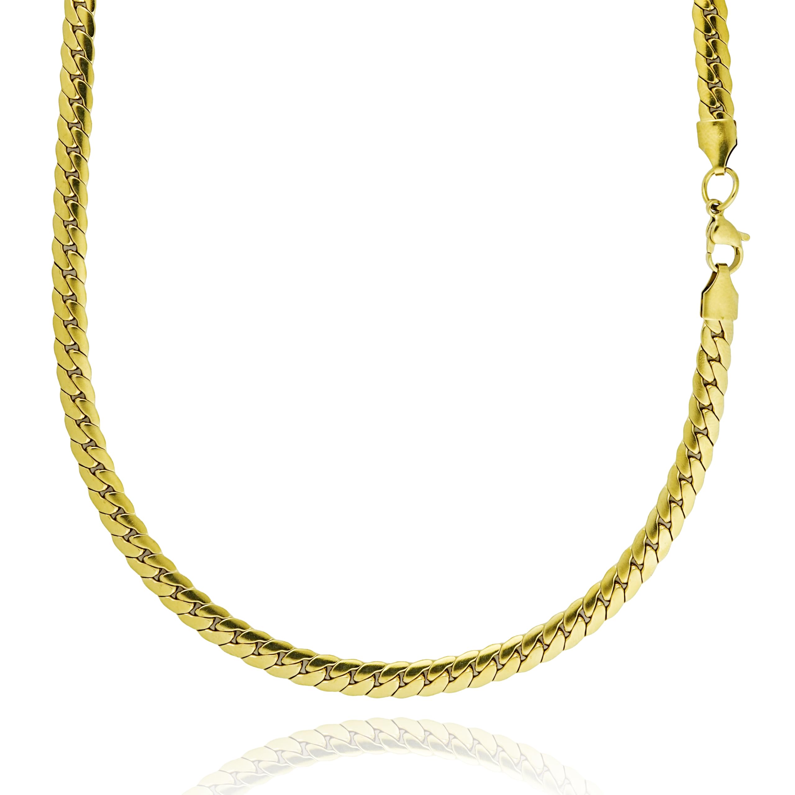 18K Gold Plated Cuban Link Anti-Tarnish Waterproof Chain for Men-picture-15