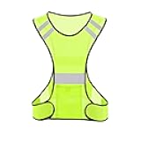TCCFCCT Reflective Running Vest, High Visibility Running Gear with Large Pocket