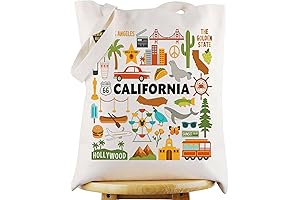 California Gifts and Souvenirs - WZMPA California Travel Tote Bag