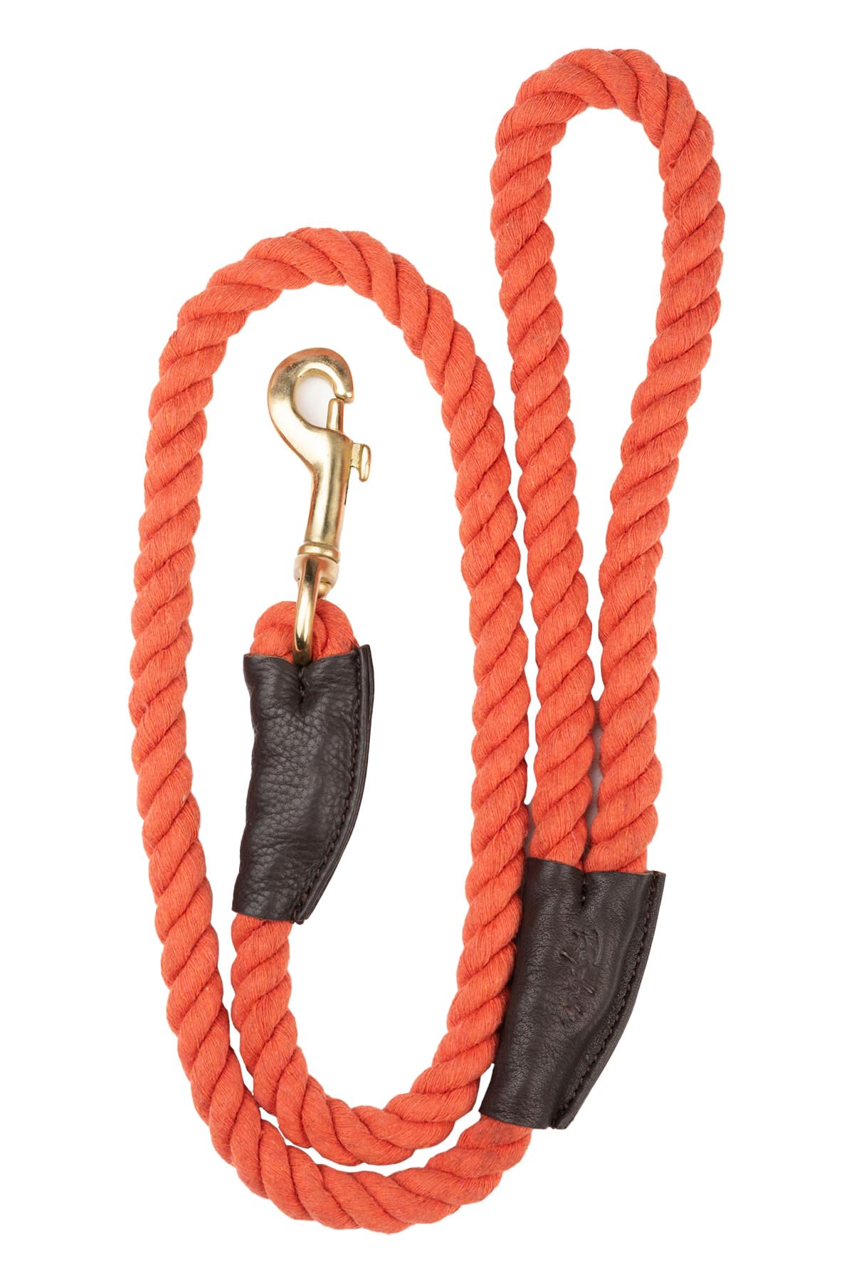 Rope Dog Lead Strong Roped Training Leash for Dogs Pet Puppy Cotton Leads (Burnt Orange)