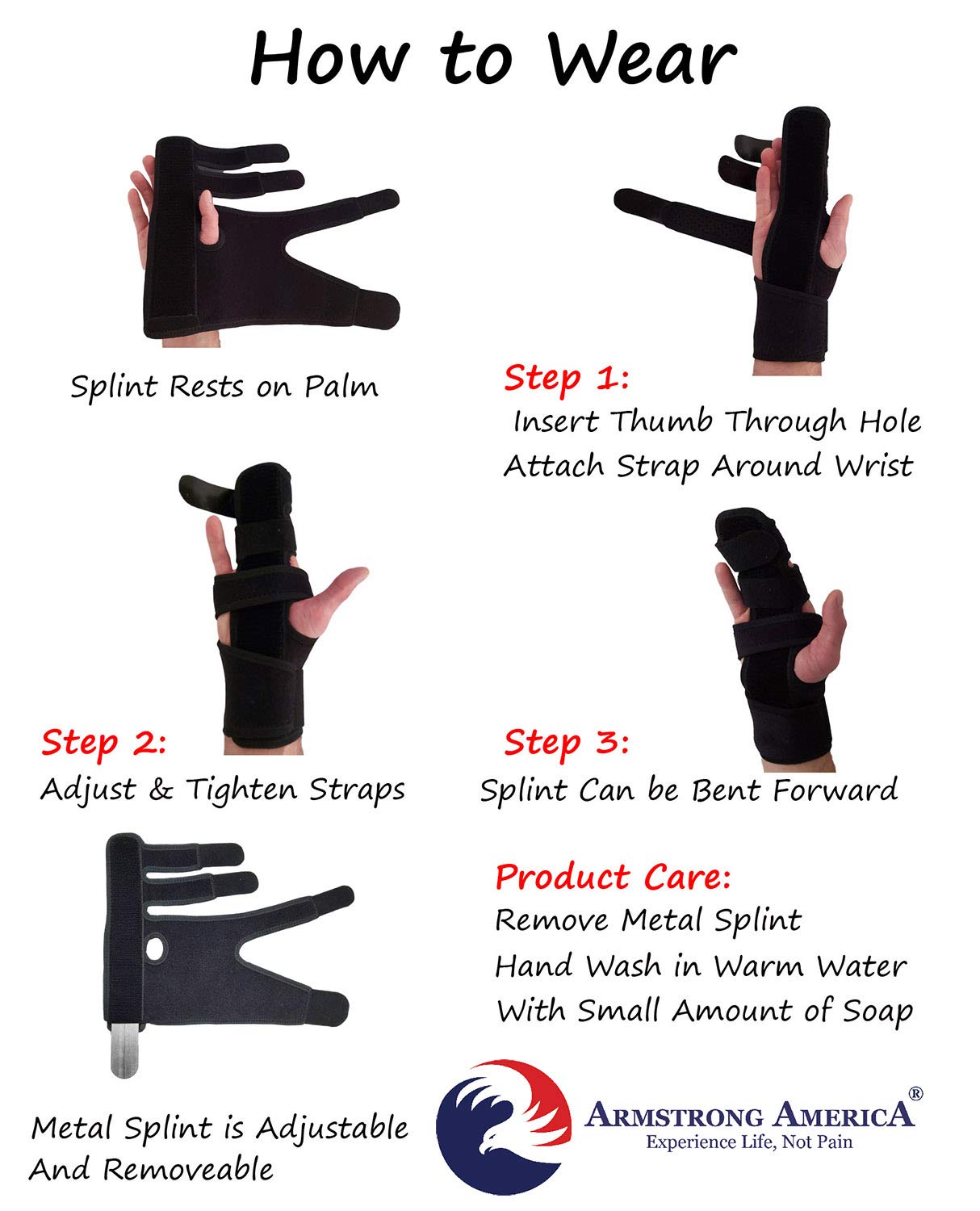 Trigger Finger Splint Finger Brace Supports Two or Three Fingers