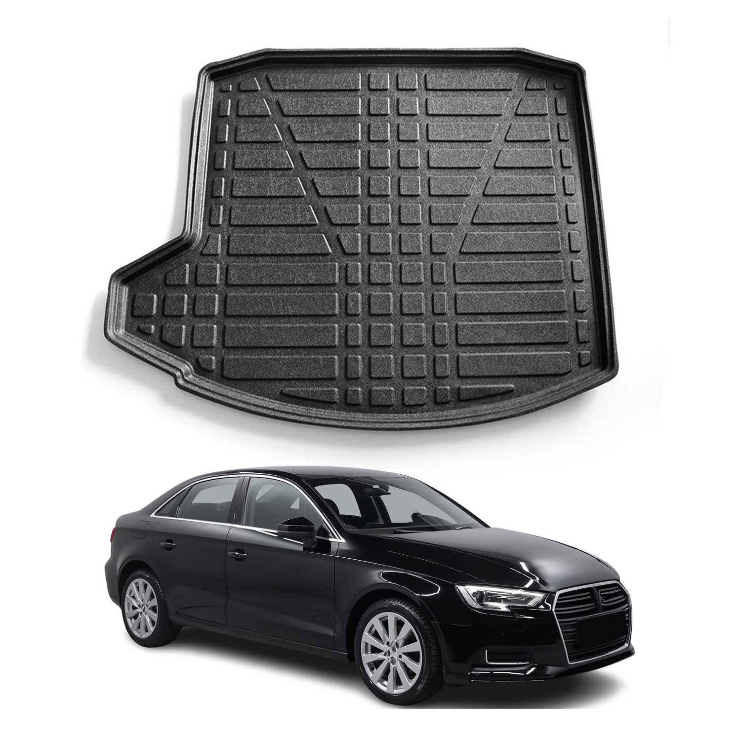 2015-2020 Audi A3 A3 Quattro A3 E-tron Sedan Cargo Liner Trunk Mat Molded Black For Audi A3 Sedan 2017 2020
