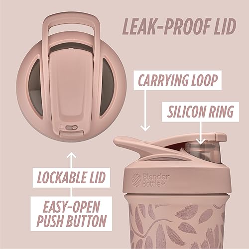 Miniatura 87 de BlenderBottle Strada Sleek - Acero Inoxidable - 25 oz - Espuma de mar Verde mar