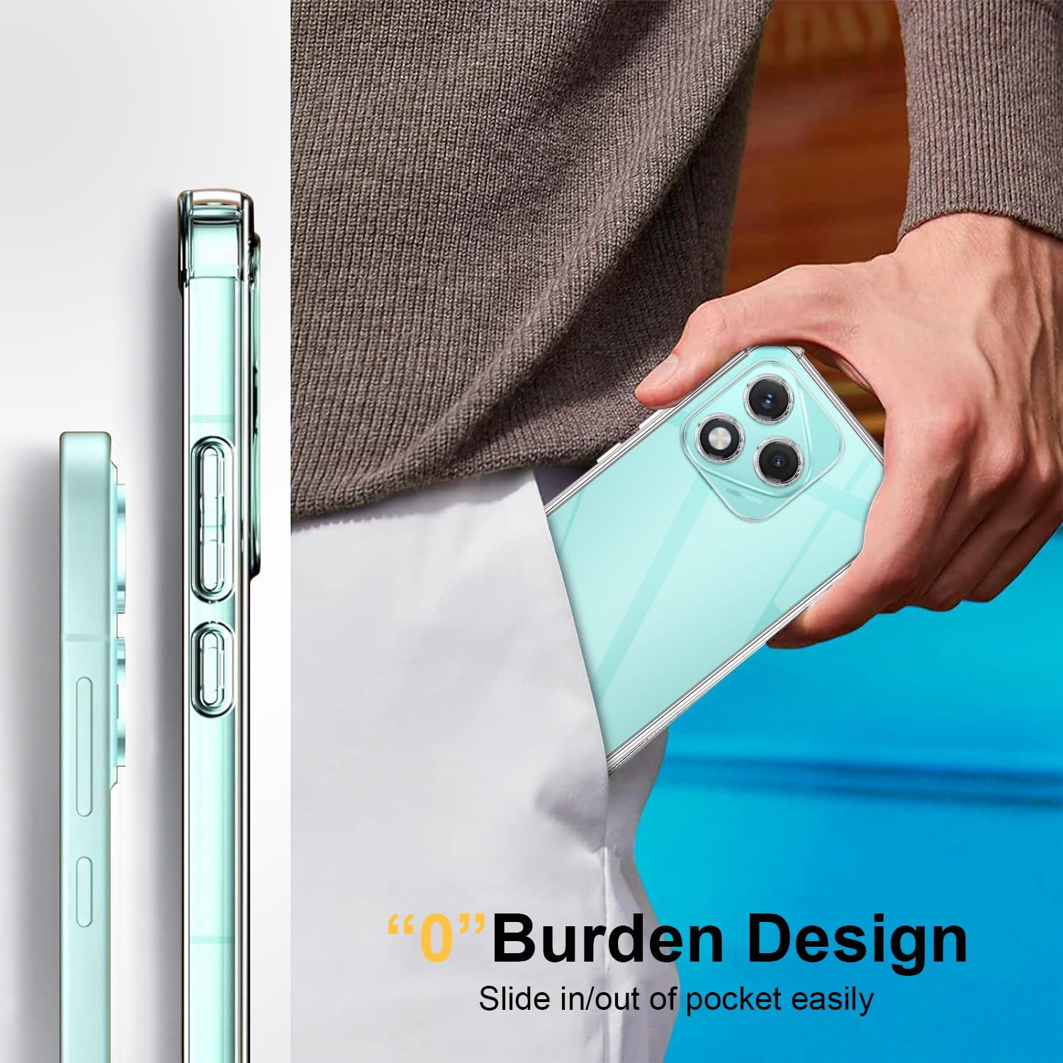ISOI - Cover compatibile con Honor 400 Pro 5G Custodia, con