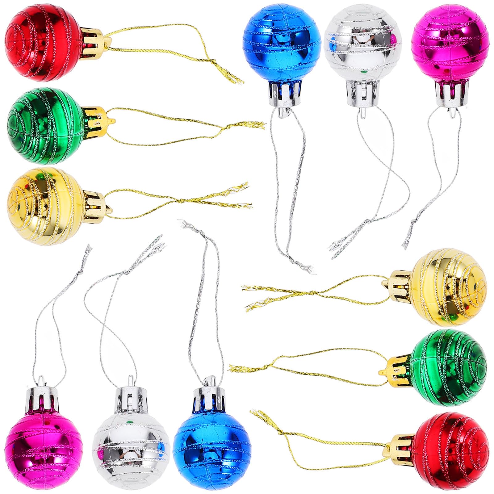 Artibetter 12 Pièces Boules de Noël en Plastique Légères pour Décoration Suspendue Sapin et Porte, Ambiance Festive pour Mariages et Anniversaires