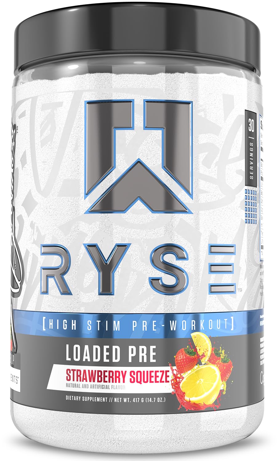 RYSE Loaded Pre Workout Powder - Strawberry Squeeze