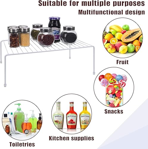 Miniatura 3 de Estante grande (16.1 x 10.2 pulgadas), estantes de almacenamiento, mostrador de cocina y estante de gabinete, organizador de almacenamiento para