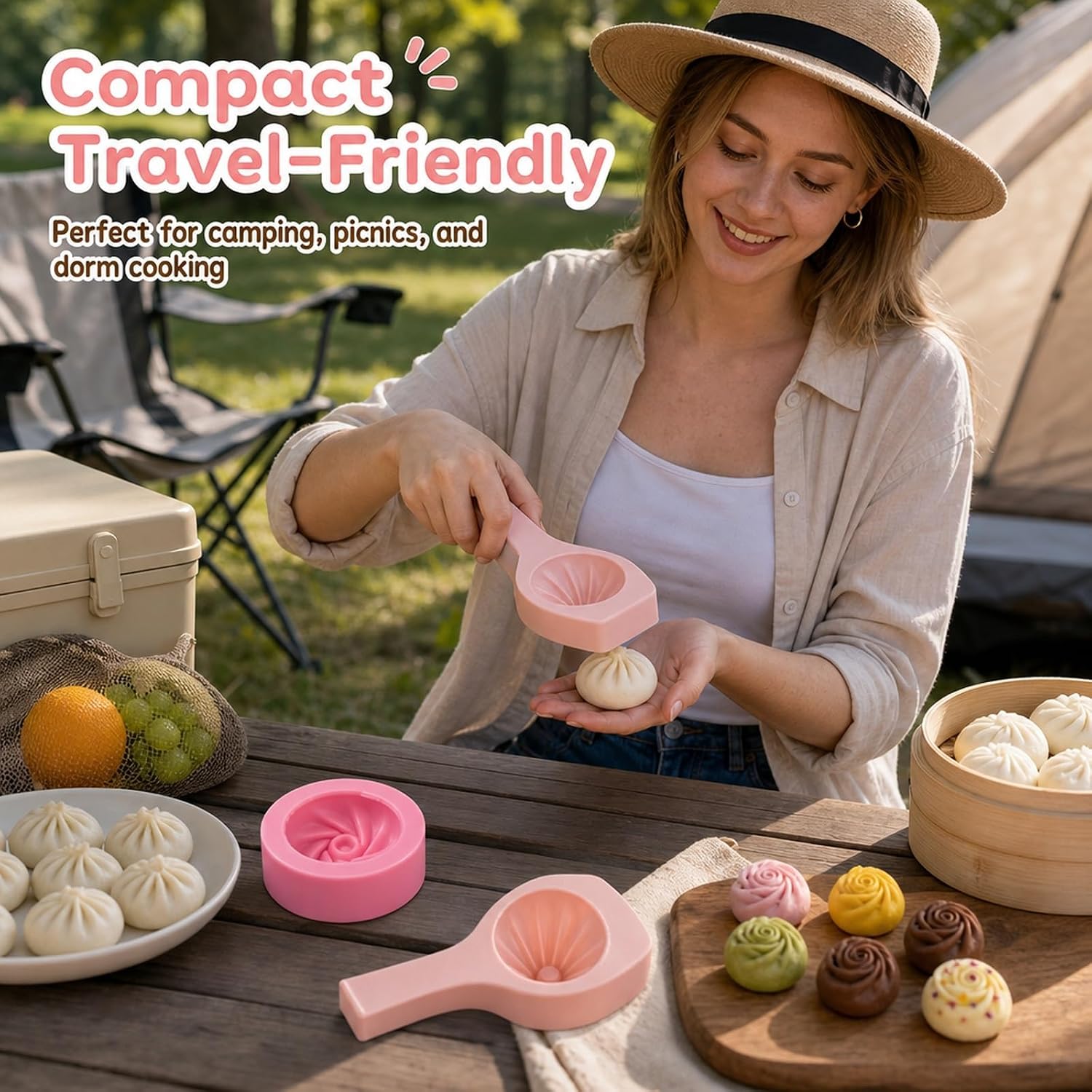2 PCS Dumpling Mold Set, Dumpling Mold for Handmade Dumplings,Reusable Dumpling Moldfor Wrappers