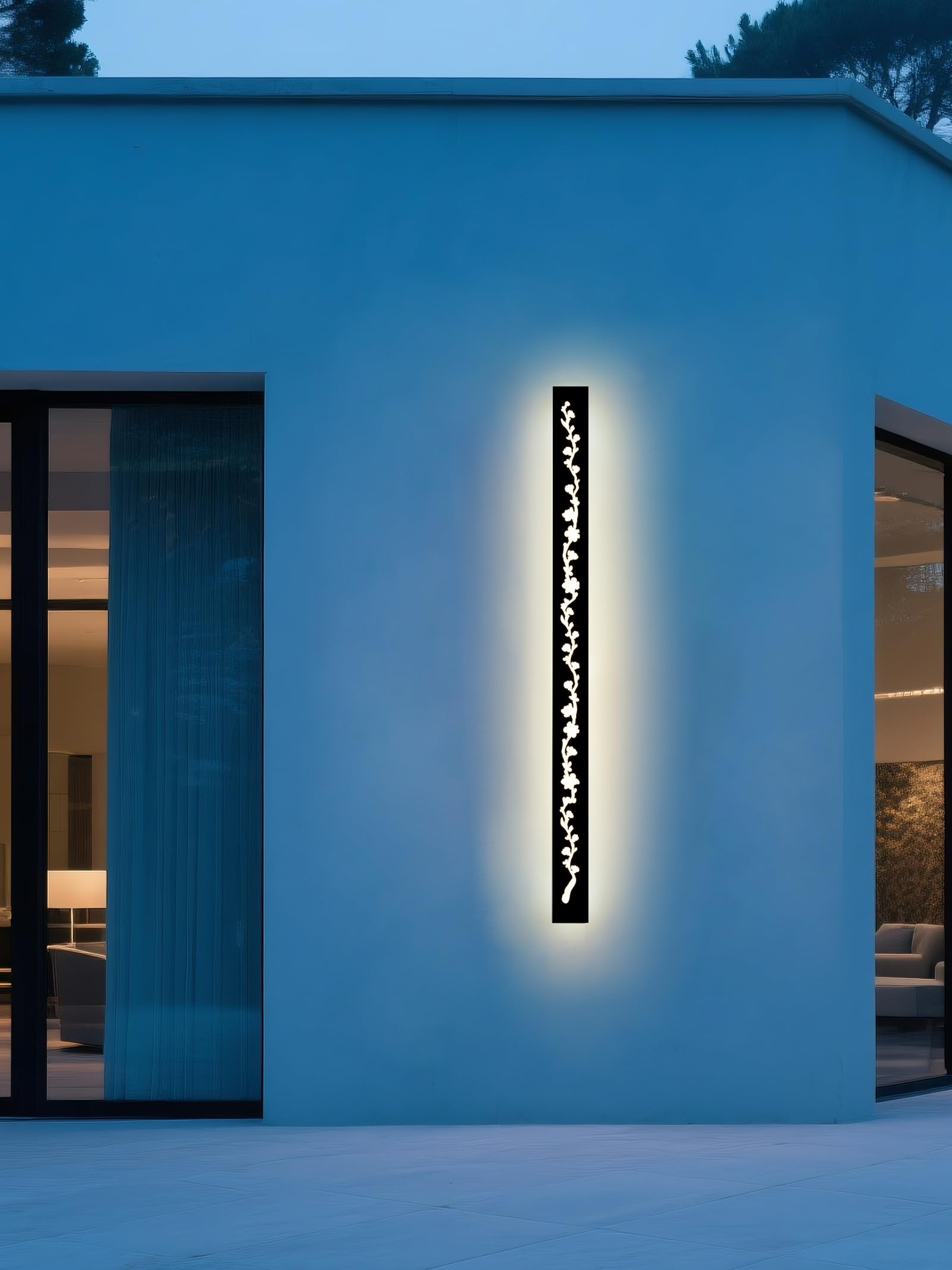 Außenlampe Wand LED 3000K, IP65, Schwarz, 120 cm, 40W
