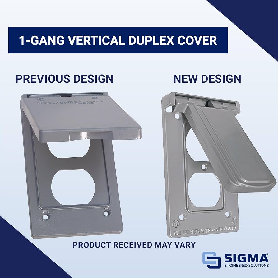Sigma 14246 Weatherproof 1-Gang Vertical Duplex Receptacle Cover