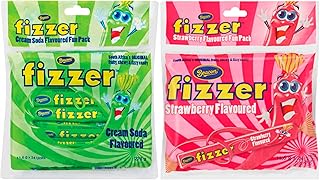 Beacon Fizzers Soda Cream and Strawberry Flavour 48 Units (2 Packs) - Authentic South African Candy Lollies