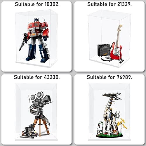 Vista 91 de Choowin Vitrina de acrílico para Lego Infinity Gauntlet 76191 para Lego Gauntlet 76223 para Lego Display Estuches de acrílico transparente grueso