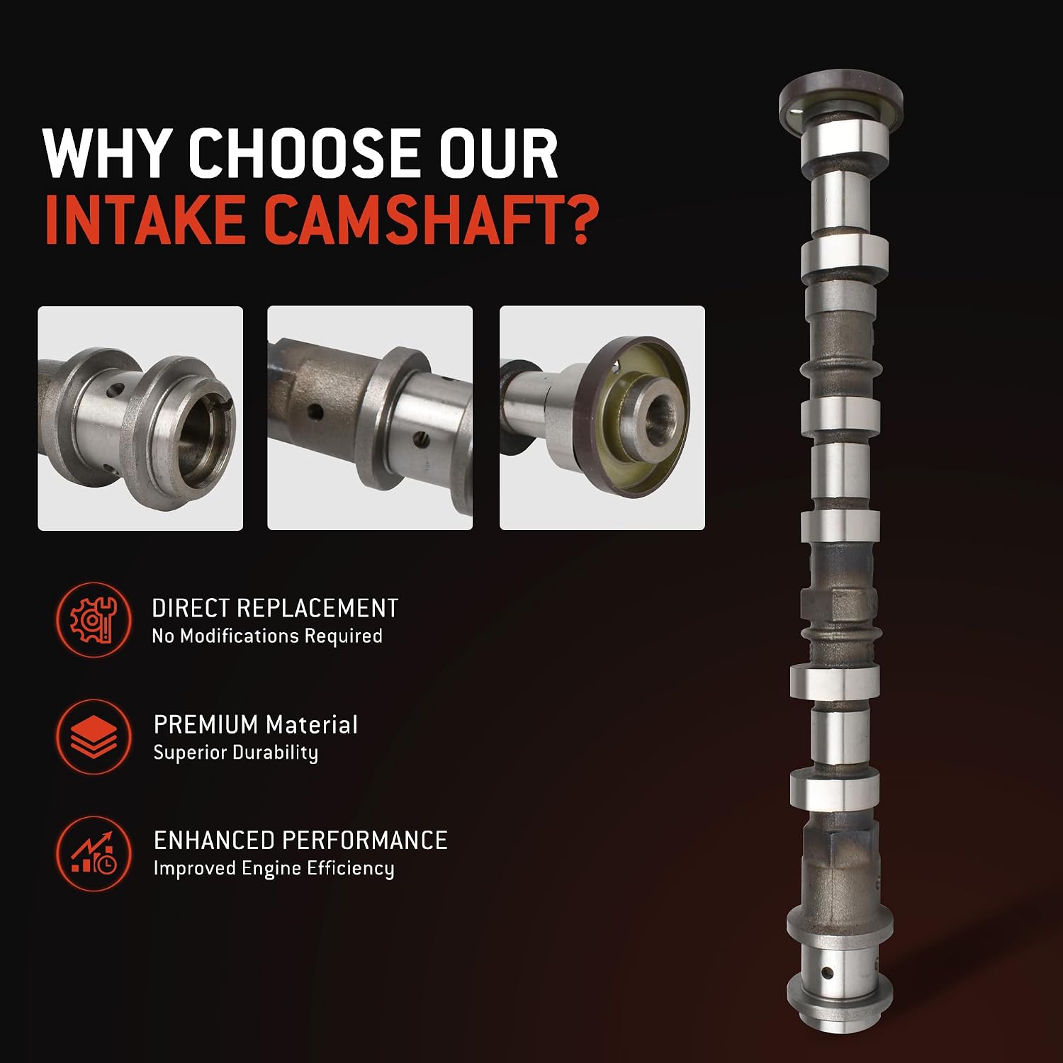 HYR Left & Right Exhaust & Intake Camshaft Set Fit for Jeep 2011-2015 Grand Cherokee, 2012-2018 Wrangler, Ram 2013-2018 1500, Dodge 2011-2023 Charger, 2011-2015 Durango, Replace# 5184379AD, 5184380AD