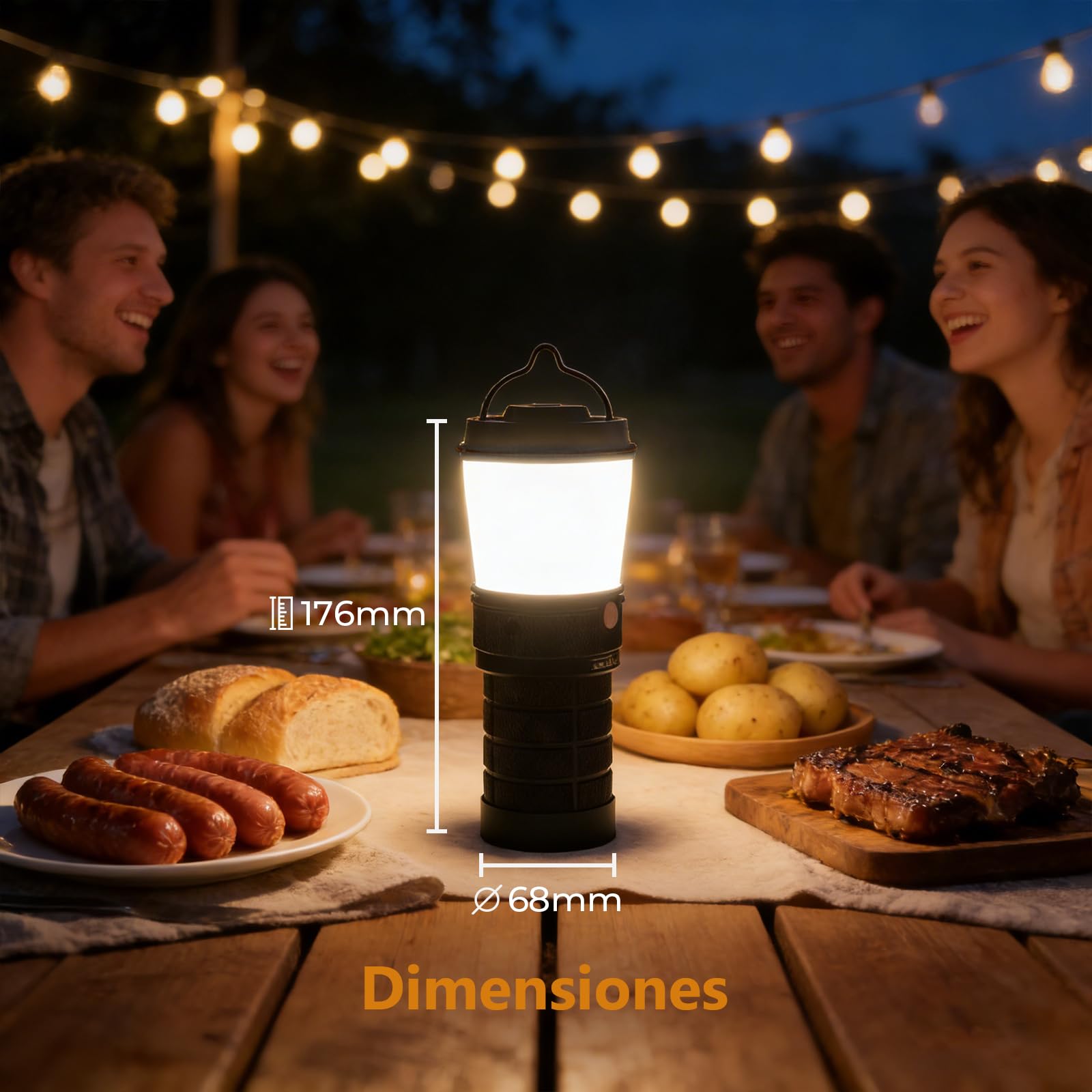 Sofirn LT1 Linterna Recargable Campeggio, 12000 mAh, 2700K–5000K, 90 CRI, Lampara Camping con Interfaz Andúril, IPX7 Impermeable, USB-C, Lanterna Ideal para Cortes de Energía, Viajes y Emergencias