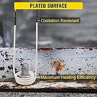 Vista 6 de VEVOR Kit de bobina de calentador de inducción, 8 piezas, bobinas de calentador de inducción más utilizadas con longitudes variables, herramienta