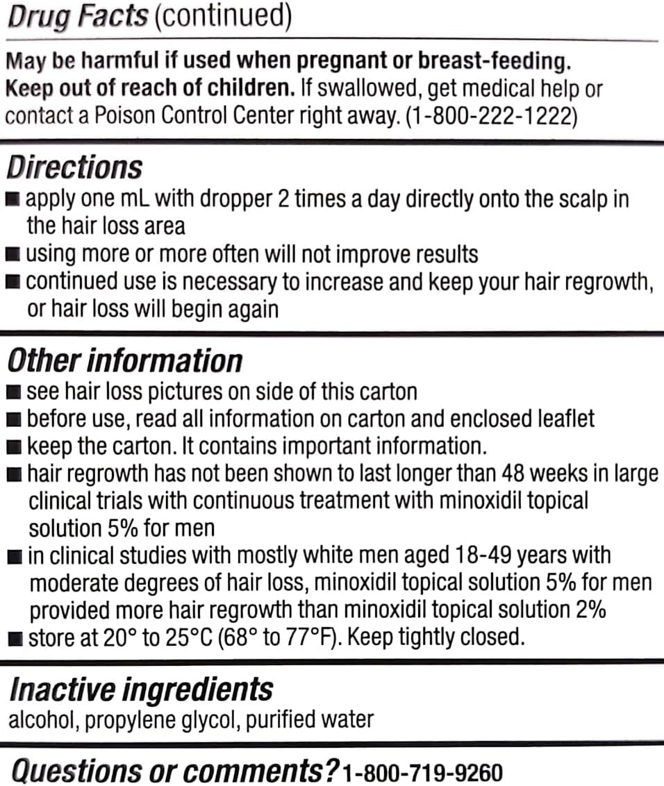 Kirkland Minoxidil 5% para hombres, solución tópica, tratamiento de crecimiento del cabello extrafuerte, suministro para 6 meses, total 12 onzas líquidas, aplicador cuentagotas, 2 paños de limpieza de microfibra exclusivos y peine incluidos Kirkland Minoxidil 5% para hombres, solución tópica, tratamiento de crecimiento del cabello extrafuerte, suministro para 6 meses, total 12 onzas líquidas, aplicador cuentagotas, 2 paños de limpieza de microfibra exclusivos y peine incluidos