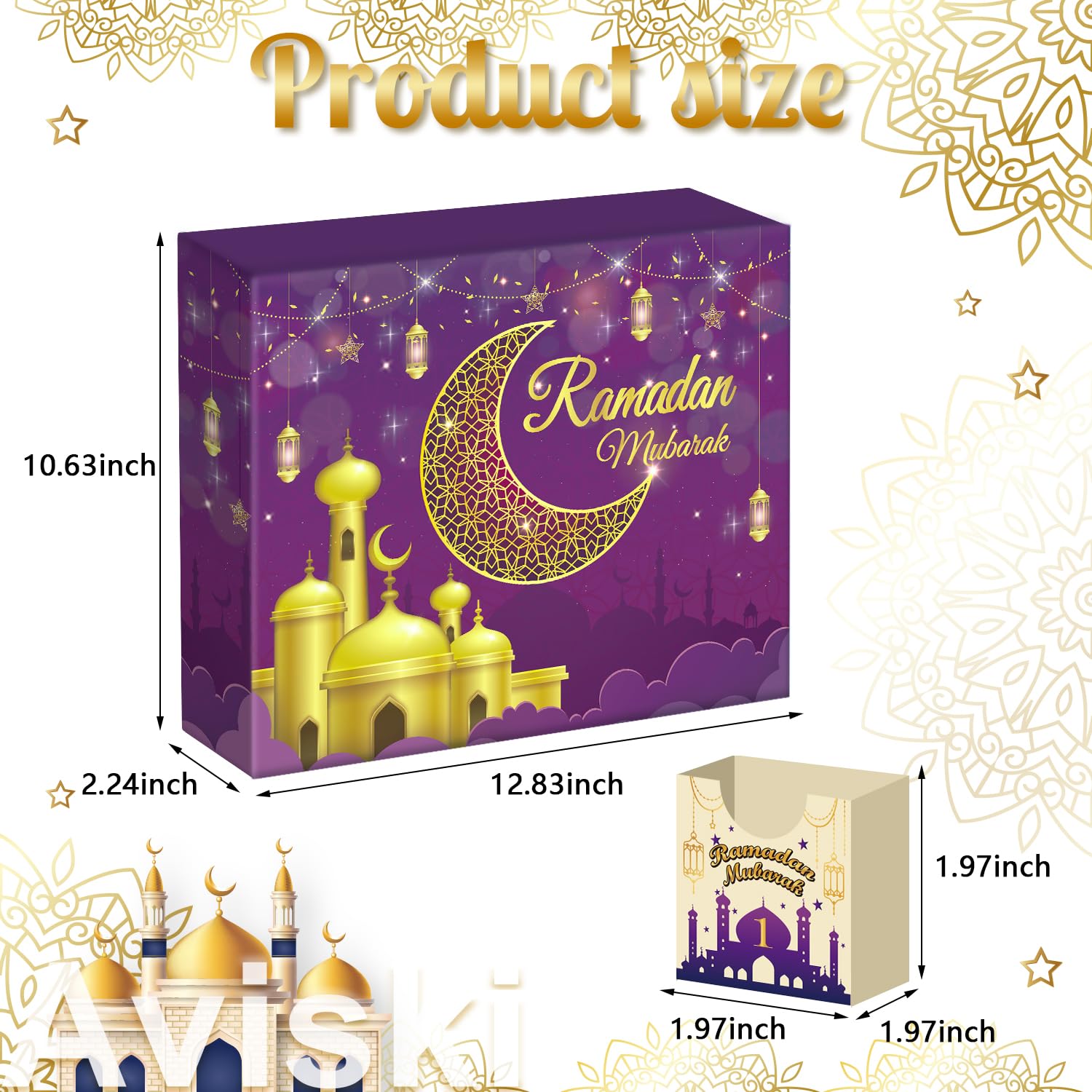 Ramadans Calendario dell'Avvento, calendario Ramadan, Eid Mubarak, decorazione fai da te Ramadan in legno, conto alla rovescia, ornamento per preghiera, Ramadan, decorazione per soggiorno, regali