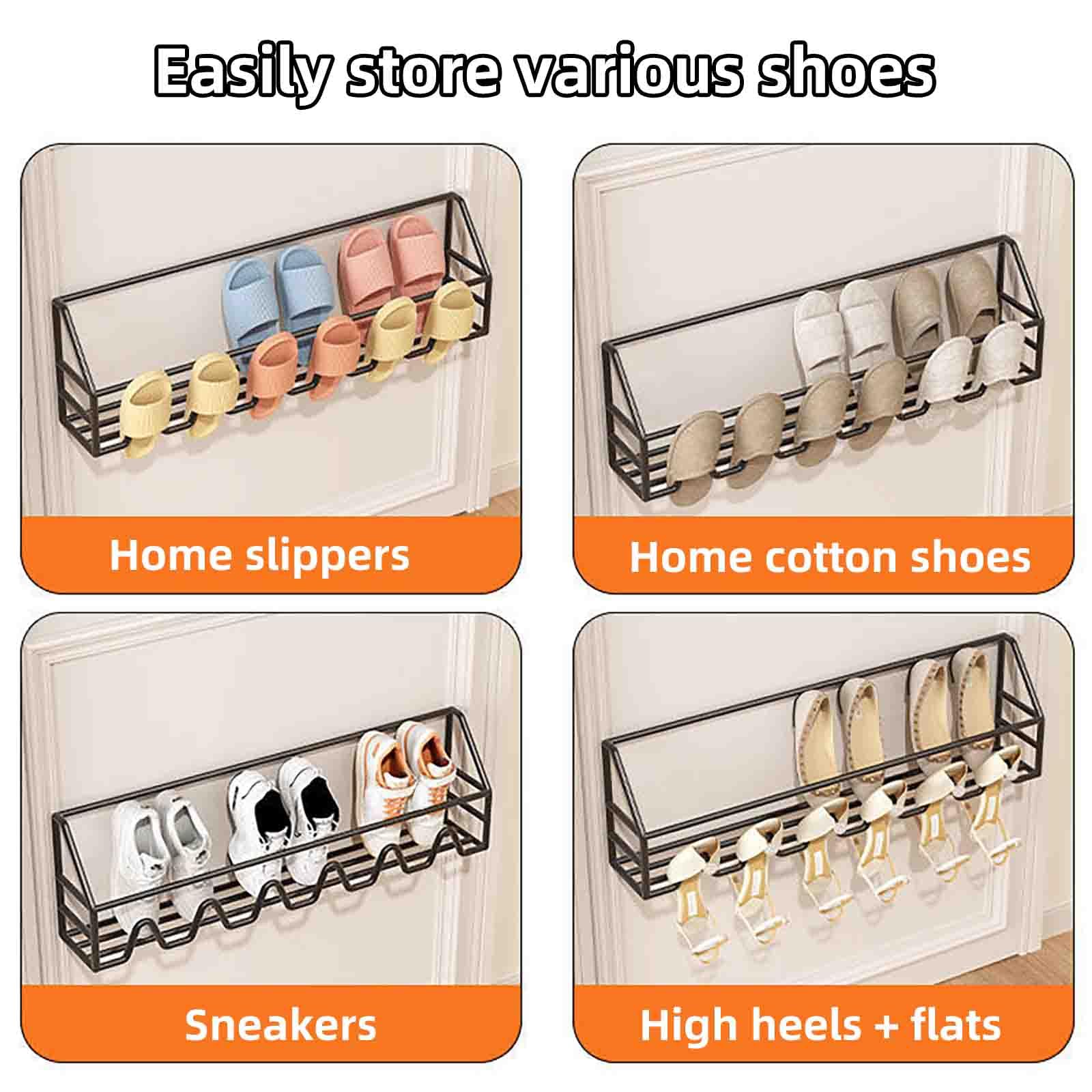 rangement chaussure etagere porte chaussures entree (White,59x10x19cm)