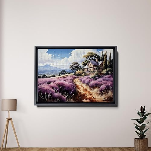 Miniatura 2 de Fields of Lavender, Watercolor Provence Landscape and Lavender Field, Watercolor Prints of Serene Beauty, Canvas Prints, Art Print