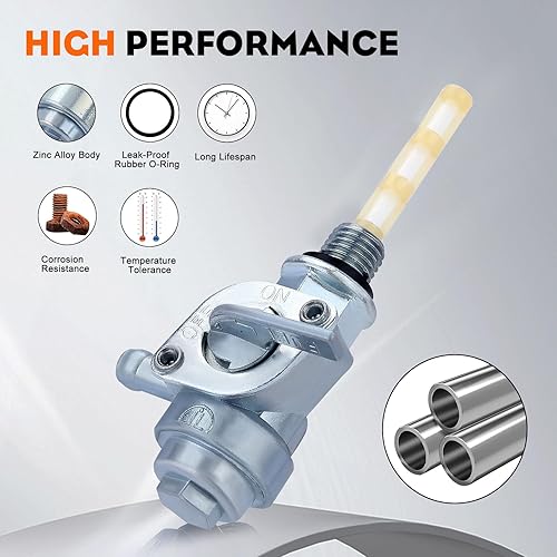 Miniatura 4 de HIPA Paquete de 2 válvulas de cierre de combustible de 90 grados 28-1783-V Petcock 2-3KW para motor generador tanque de combustible grifo manguera