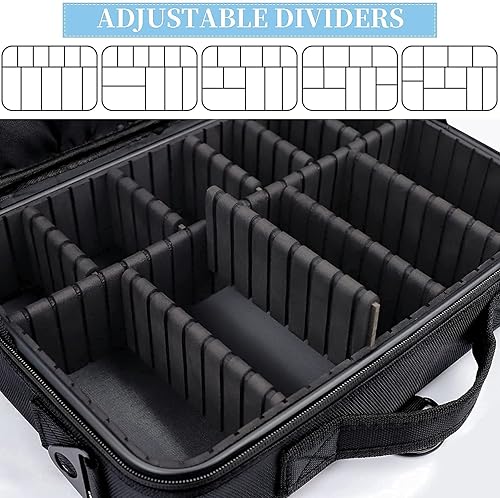 Vista 3 de JOURMON Estuche de maquillaje de viaje, Negro