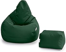Loft 25 Fauteuil de Jeu Pouf | Siège pour Salon d'Extérieur et d'Intérieur | Résistant à l'Eau | Conception Ergonomique pour Le Soutien du Corps | Durable (Vert)