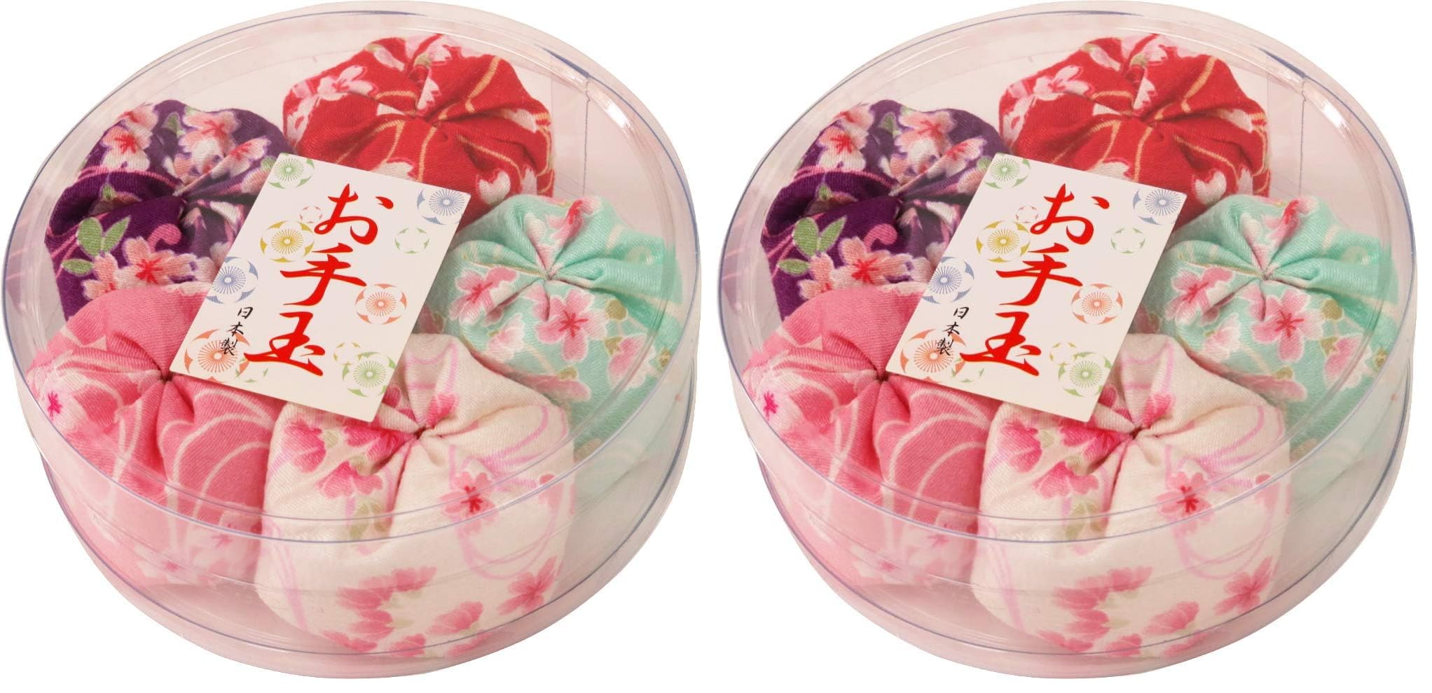 Matsumi Kougei Made in Japan Hand Clappers in Round Plastic Case, Cherry Blossom Pattern, 5-Piece Set, Japanese Pattern (x 2) : Hobbies