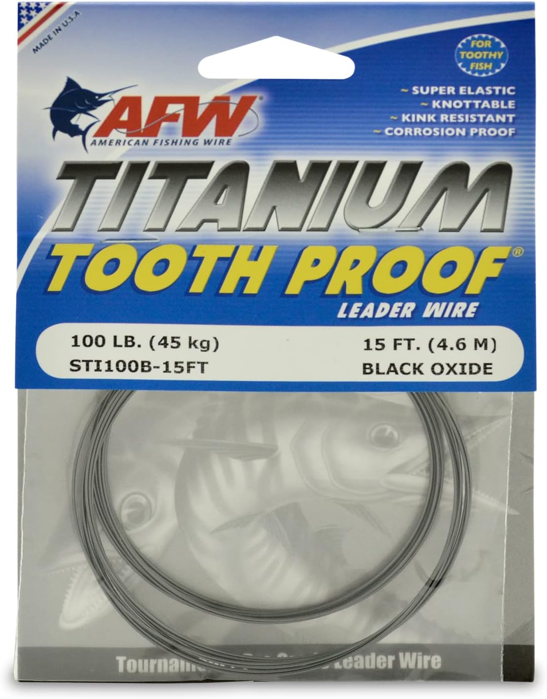 AFW Titanium Tooth Proof, Single Strand Leader Wire