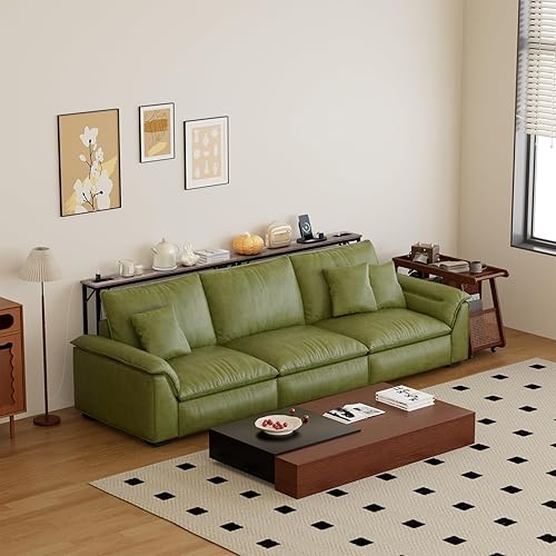 Miniatura 8 de Aduanbang Mesa consola estrecha de 78.7 pulgadas con tomacorriente, juego de 2 mesas de sofá, mesa detrás del sofá, mesas de entrada largas con