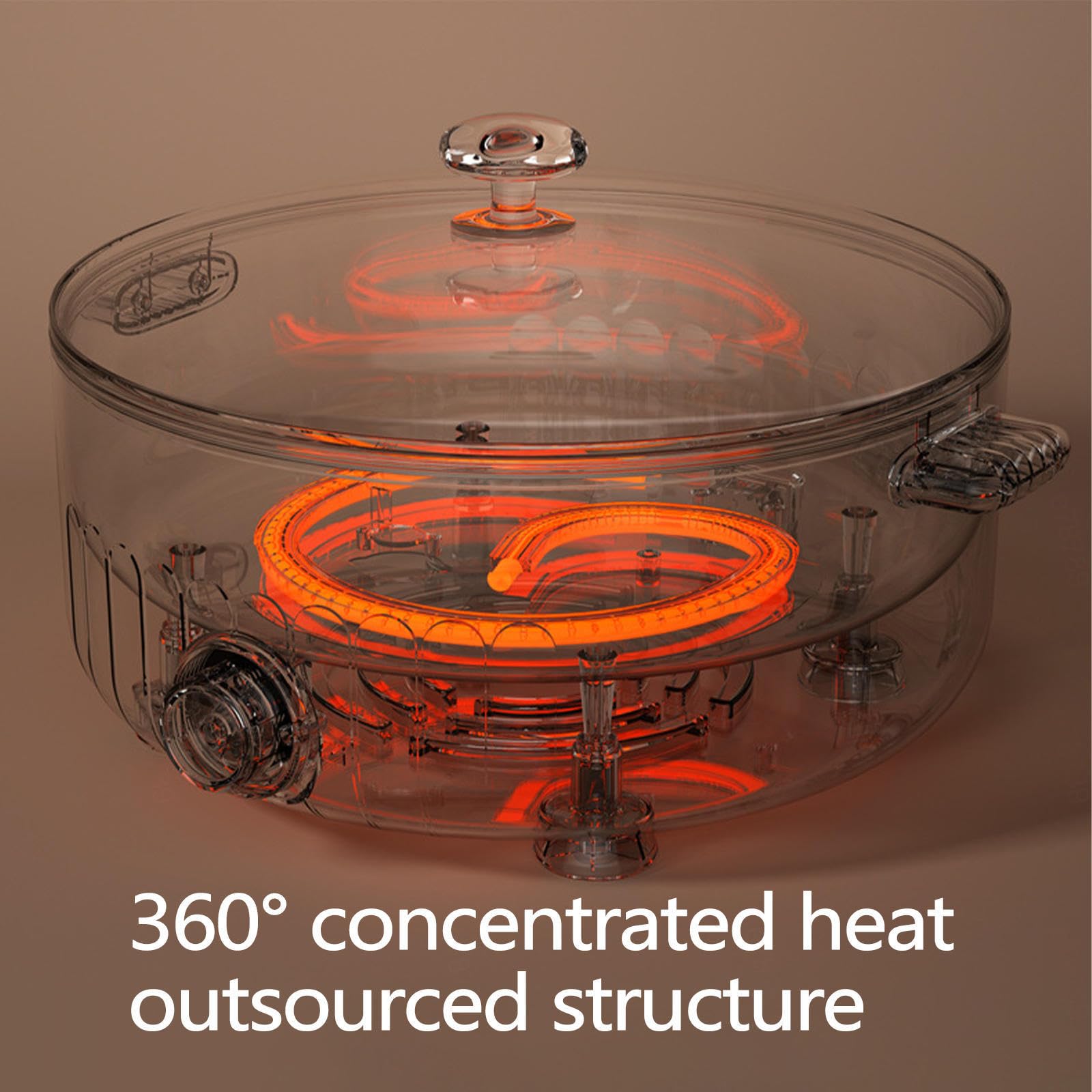 ARTSIM Appareil Fondue, 1350 Watts Fondue Chinoise Hot Pot IdéAl pour Les RéUnions De Famille (avec 2 Filets Non éTanches),Red