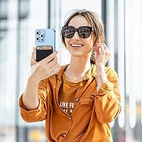 Vista 6 de SHANSHUI Cartera para Magsafe, cartera magnética elástica para teléfono compatible con iPhone 16/15/14/13/12 Mini/Plus/Pro/Pro Max