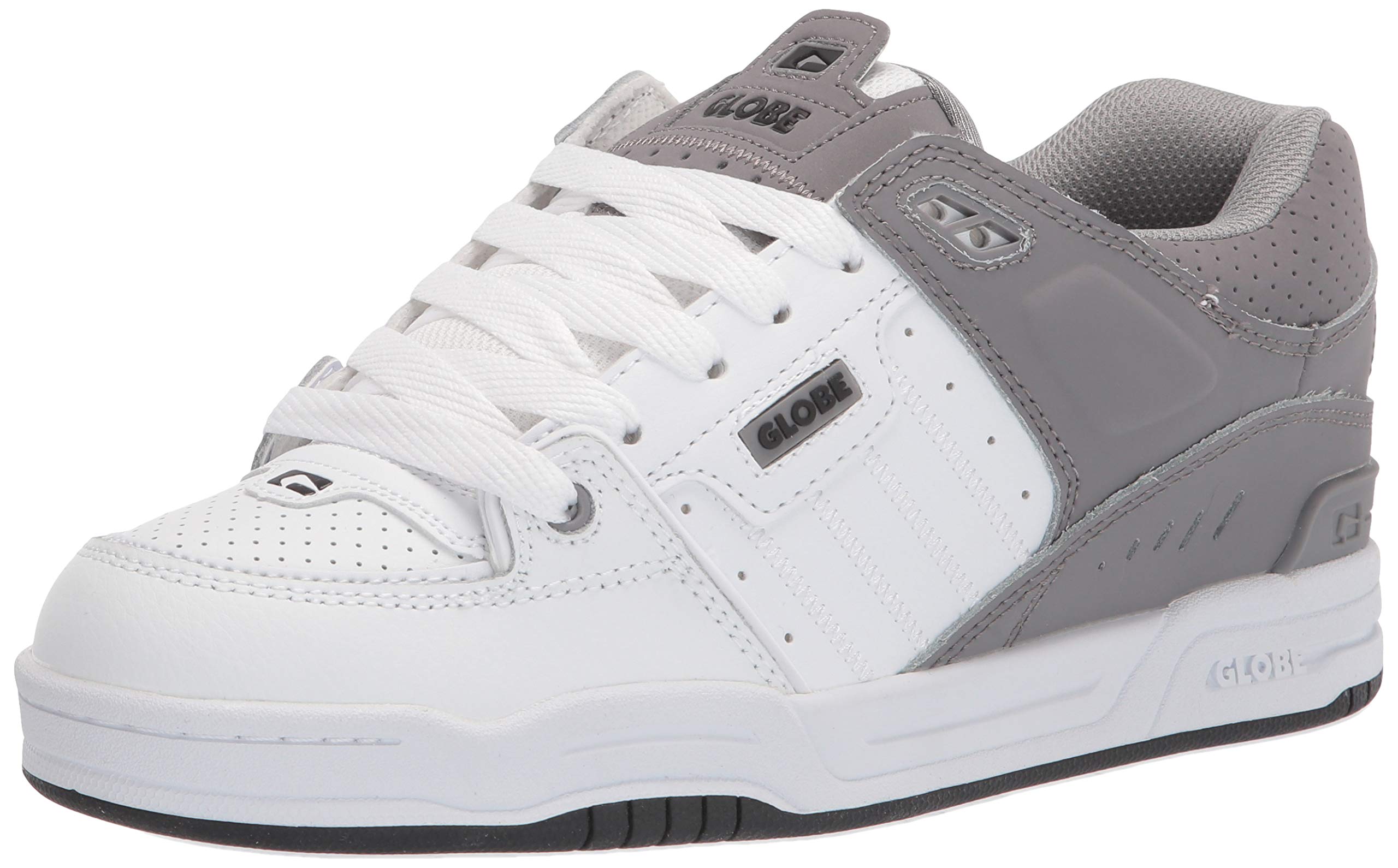 Globe Men's Fusion Skate Shoe, White/Grey Split, 11
