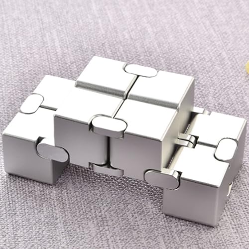 Miniatura 2 de Cubo infinito de metal Fidget Cube de aleación de aluminio Fidget Cube TDAH Juguetes sensoriales para aliviar el estrés Juguetes para recuerdos de