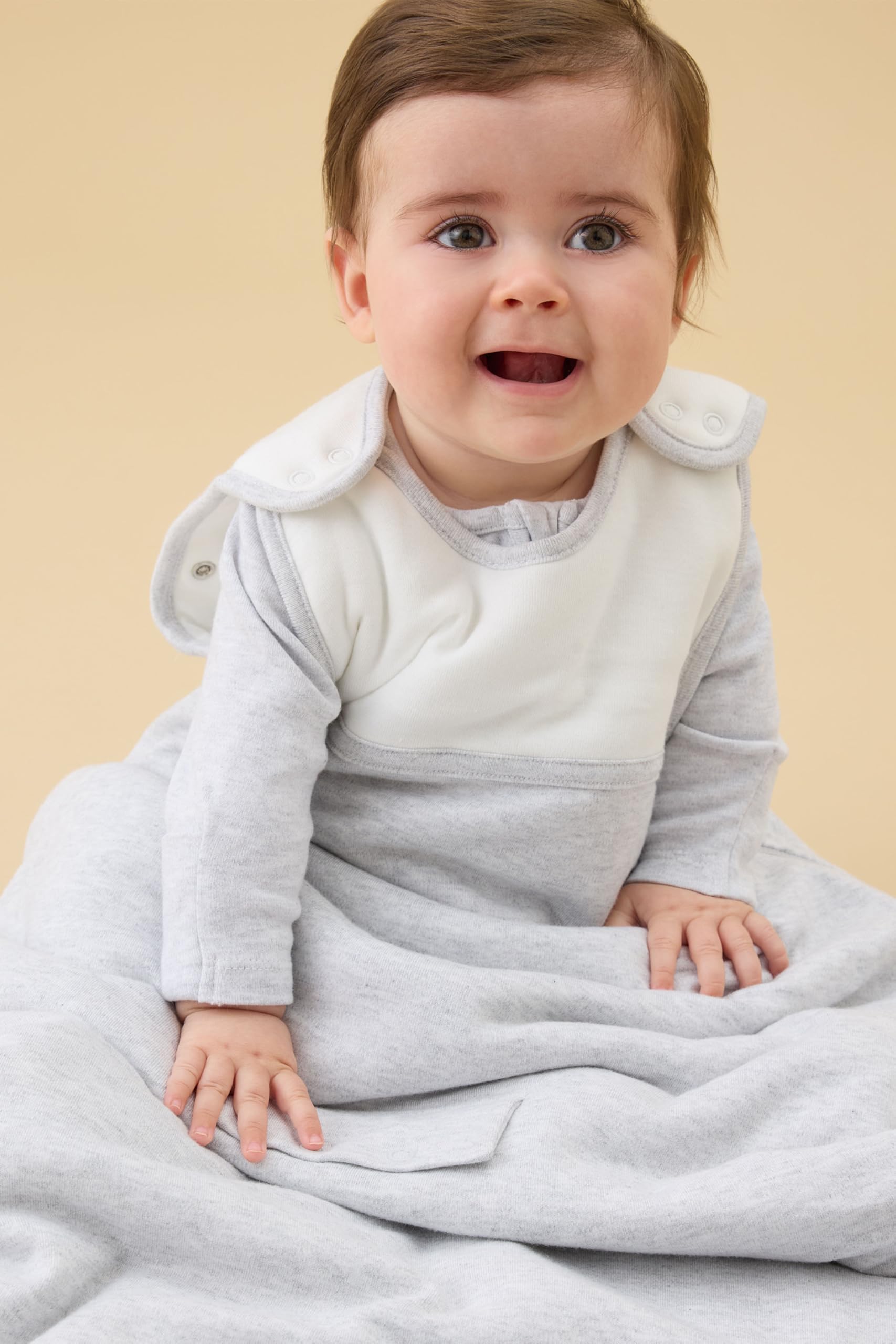 Mori Clever Sleeping Bag, 30% Organic Cotton & 70% Bamboo, 2.5 TOG, Wearable Blanket, One Size: Newborn up to 2 Years