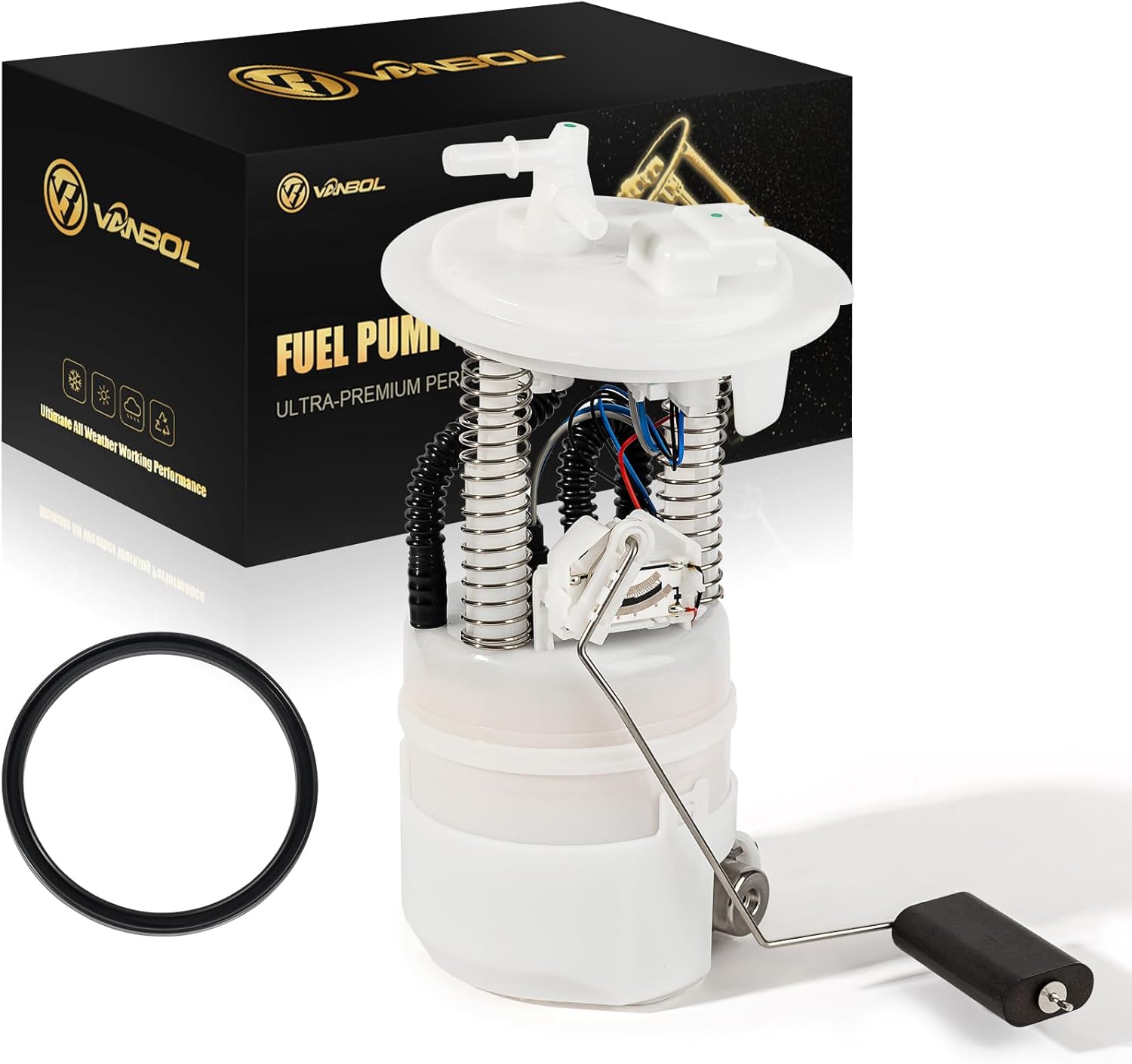 Electric Fuel Pump Module Assembly Compatible with 2003-2014 Nissan Murano V6 3.5L GAS 2 Tube Ports Left Side Replace E8536M P76359M 170401AA0A VANBOL0158 with Sending Unit O-ring