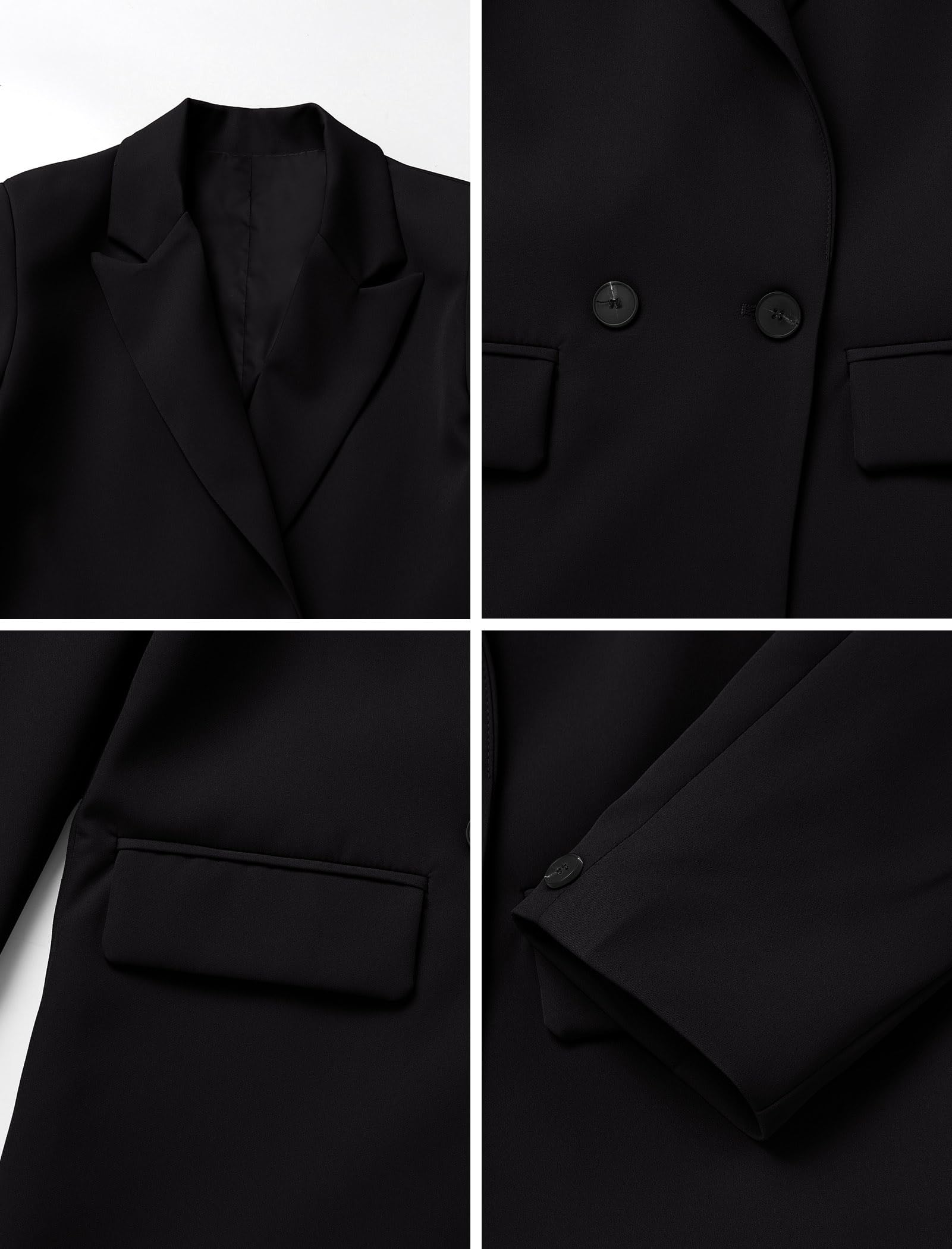 AGYMNX Blazer elegante da donna, cardigan aperto sul davanti, leggero, doppiopetto, con tasche, ufficio, riunioni, primavera, autunno, basic, casual, slim fit, S-L