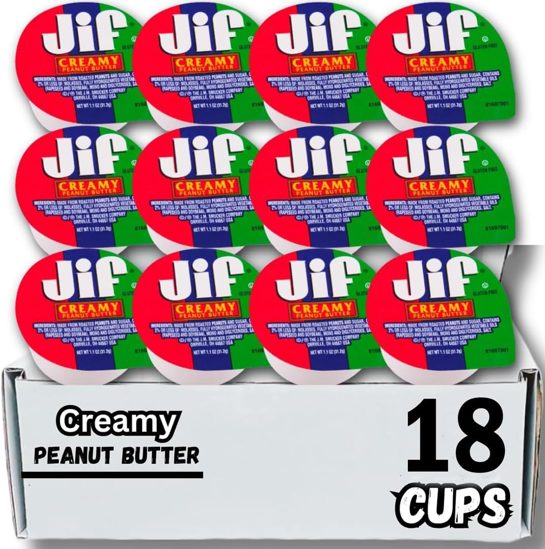JIF To Go Creamy Peanut Butter 18 Cups Count