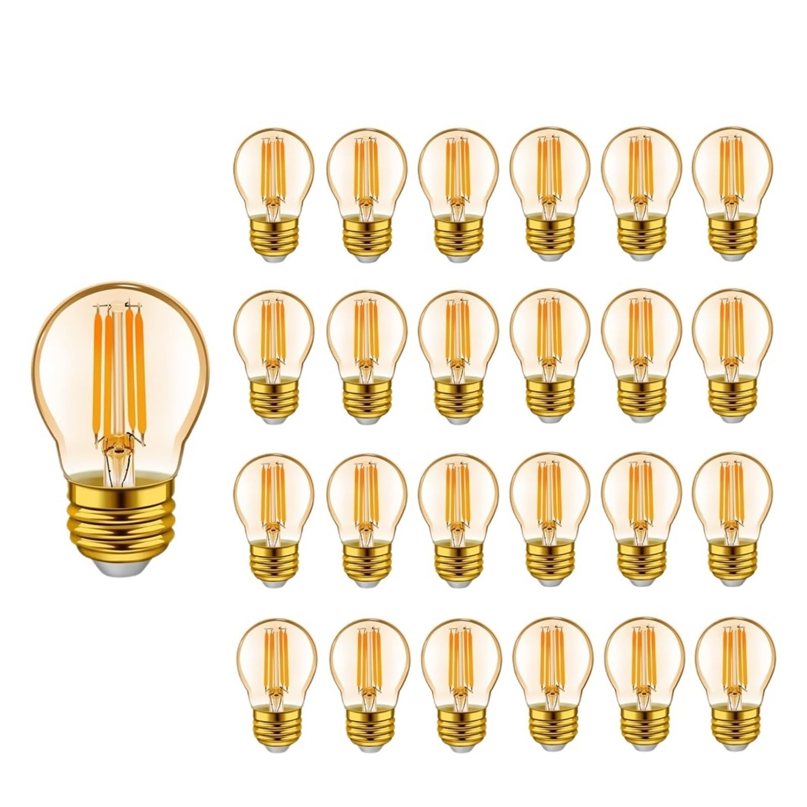JrEam LED-Glühbirne G45 Mini Globe 4W 6W E27 Dimmbare Vintage-Lampe 2700K Warmweiß(10PCS_E27 220V_NO_4W)