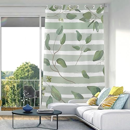 Miniatura 5 de Different Eucalyptus Trees Curtains 84 inches Length Farmhouse Curtains for Window Treatments Curtains for Sliding Glass Door Kitchen Curtains Decor