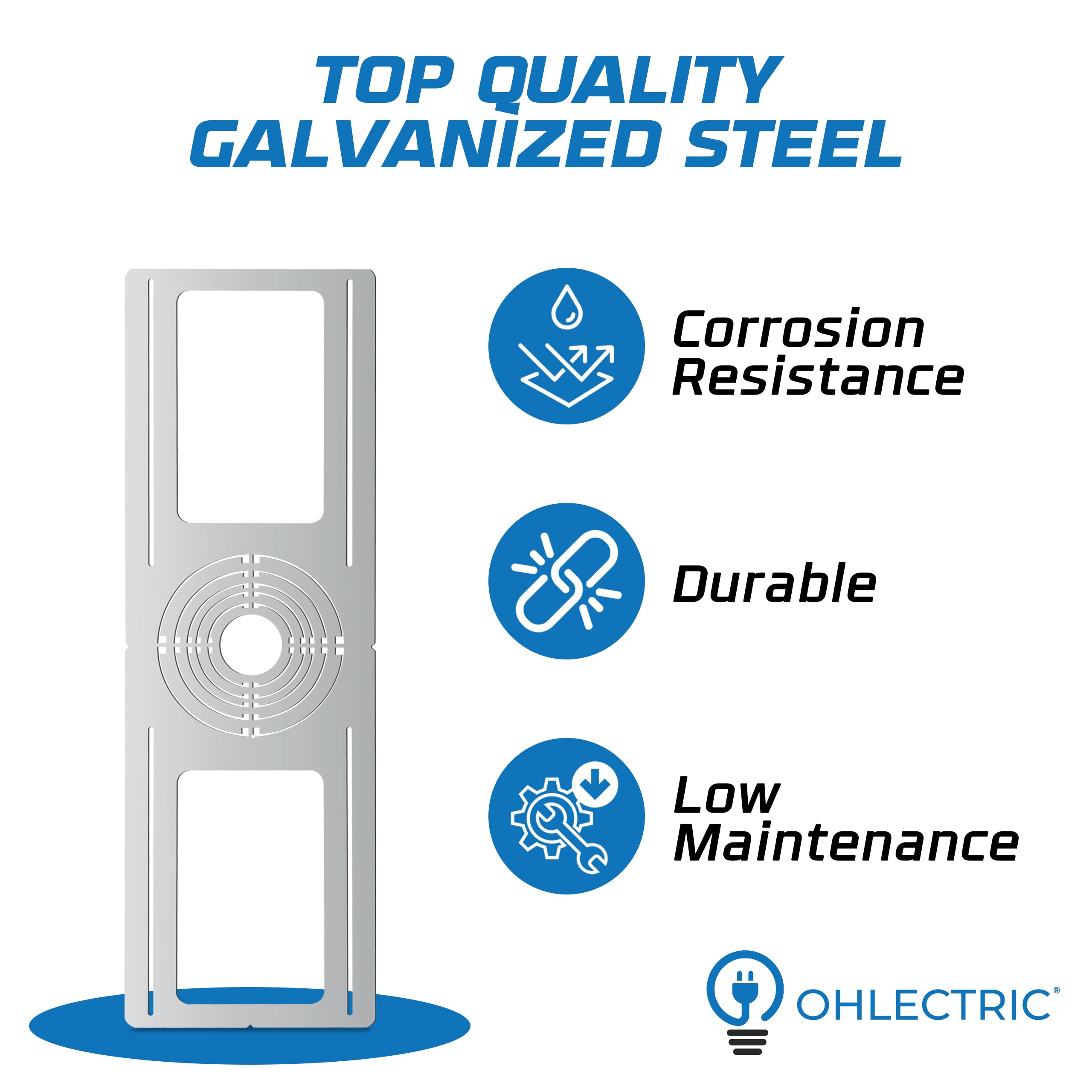 OHLECTRIC 24 Pack - New Construction Mounting Plate - Muti-Size 2", 3 - View #3