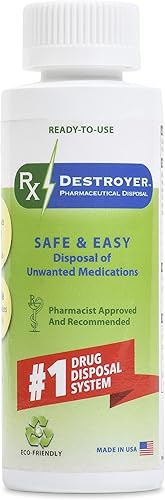 Miniatura 6 de Rx Destroyer RX Destroyer - Sistema de desactivación y eliminación de medicamentos RX4, botella de 4 onzas, lista para usar, no tóxico, ecológico,