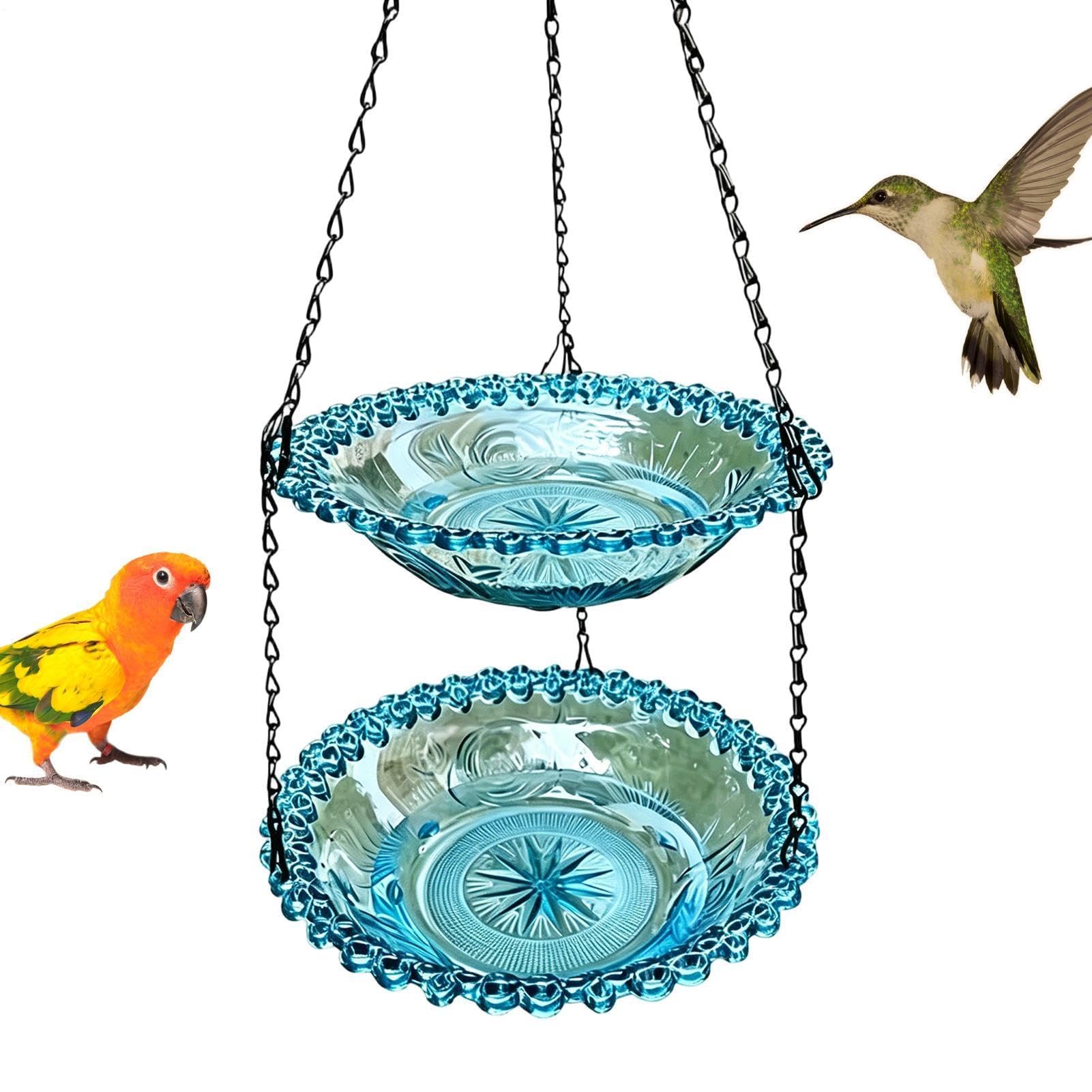 Baño y comedero para pájaros, comedero de agua para colibríes, para jardín, patio, balcón, porche, observadores de aves, amantes de la naturaleza