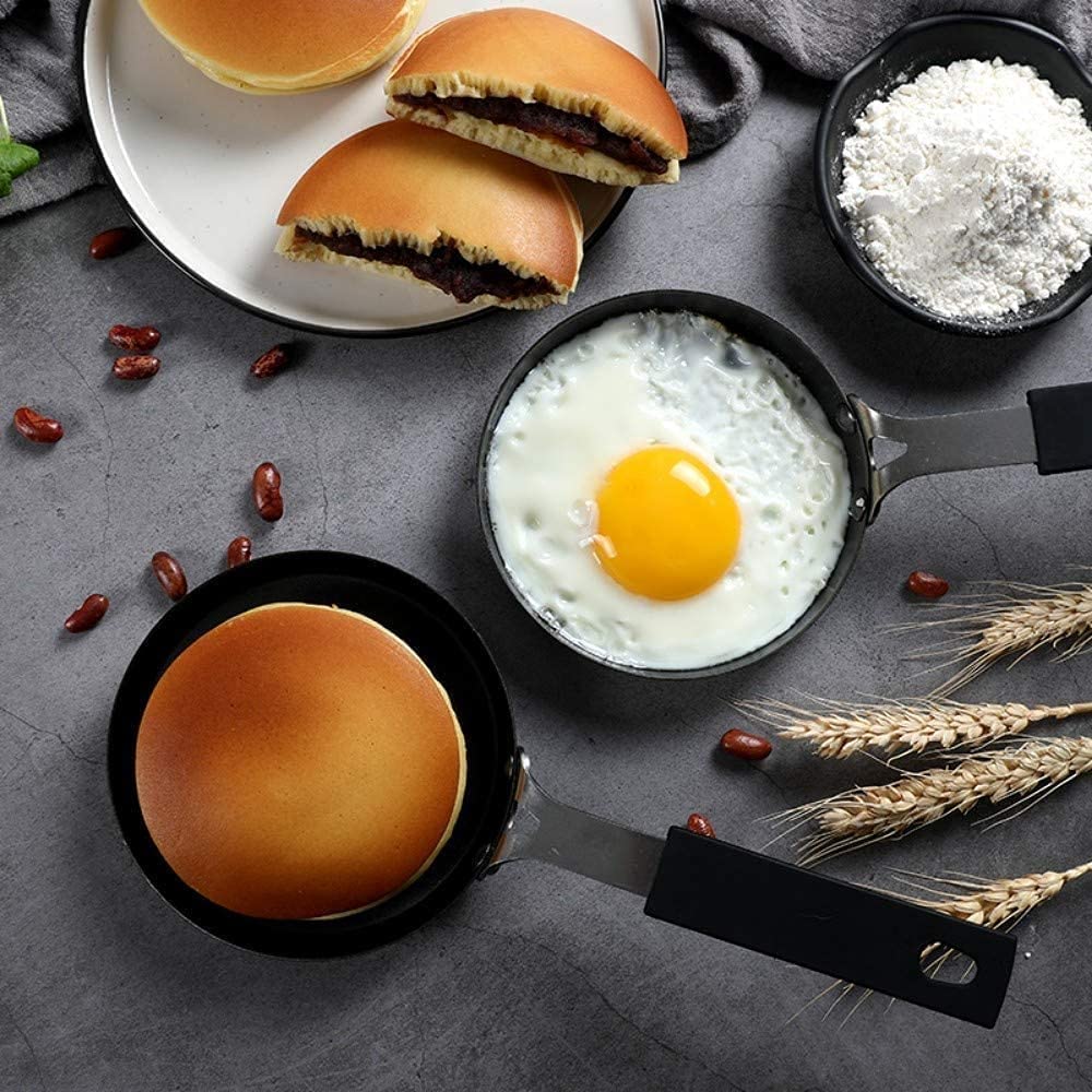 Pentola Padella Antiaderente, Pentola in Ghisa Padelle Antiaderenti Padella Torta Pasticceria Stampo per Uova Mini Uova da Colazione per Piano Cottura a Induzione a Gas Wok
