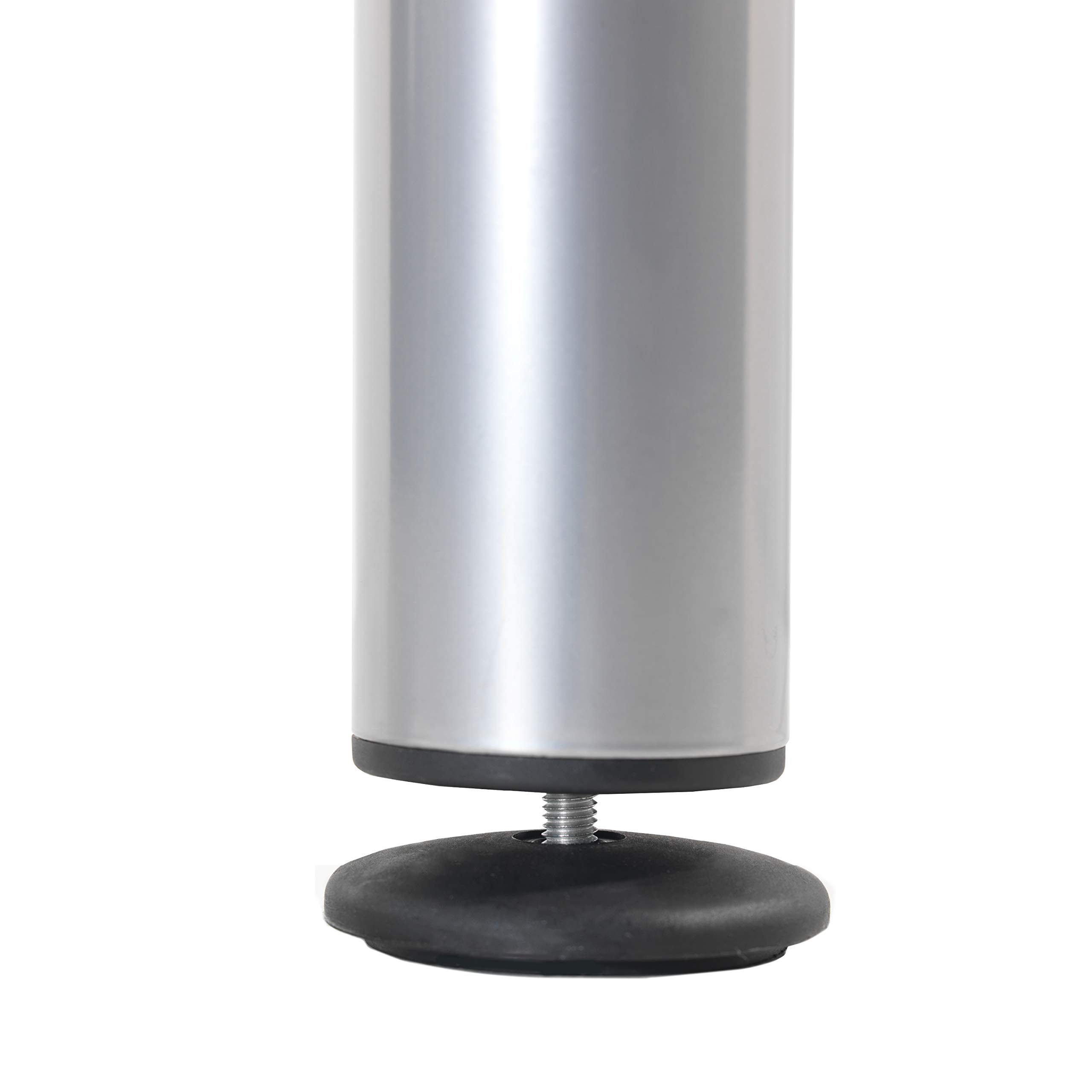 boho möbelwerkstatt Schreibtischgestell, Konferenztischgestell, Tischgestell, höheneinstellbar in Silber RAL9006 für Tischplatten von 160 x 80 cm