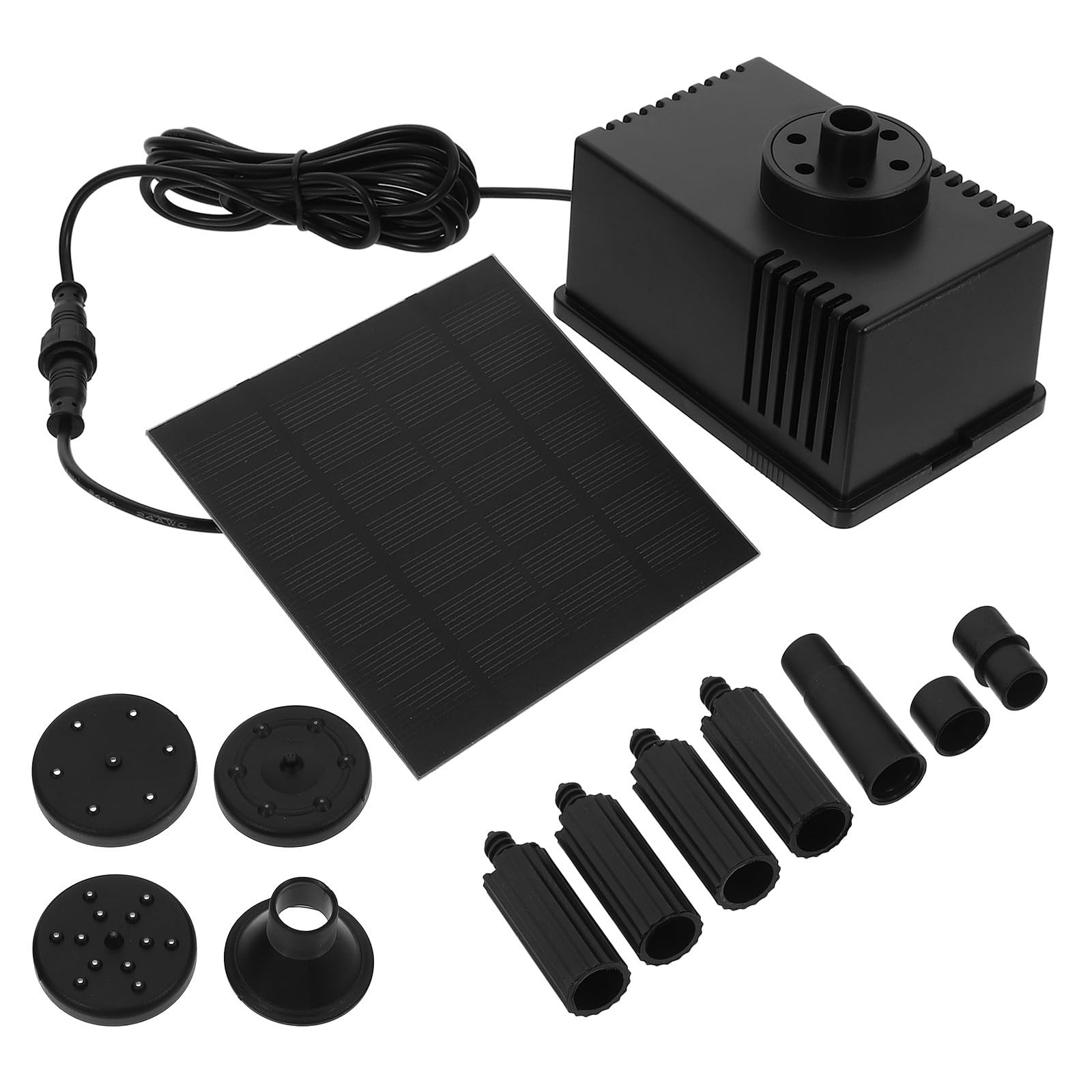 Bomba de Fuente Solar Flotante 7v 1.5w 180l/h PET Negro