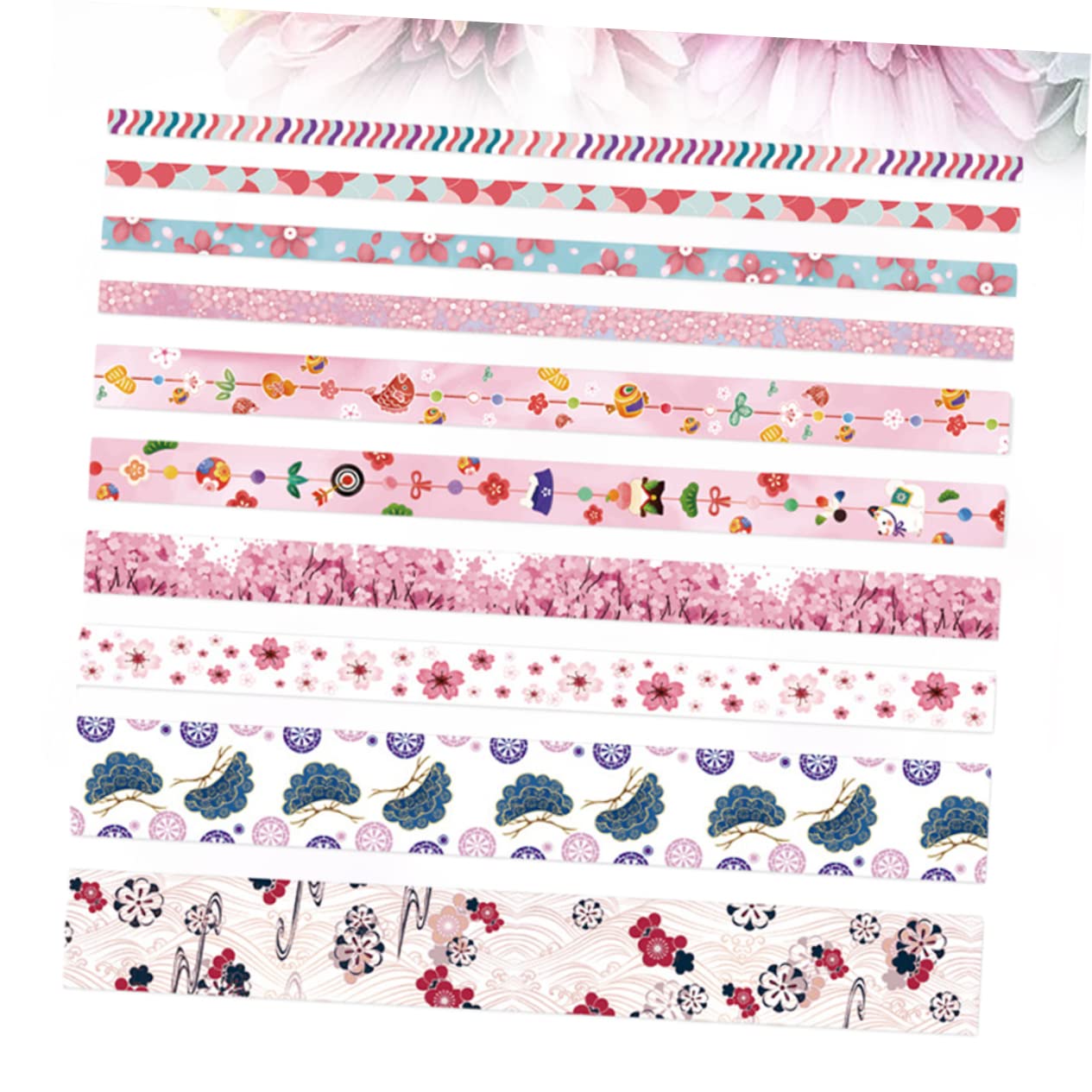 STOBOK 10rotoli Washi Tape Decorativo Nastro Adesivo Per Fai Te Decorazioni Regali Scrapbook Motivo Albero Di Ciliegio