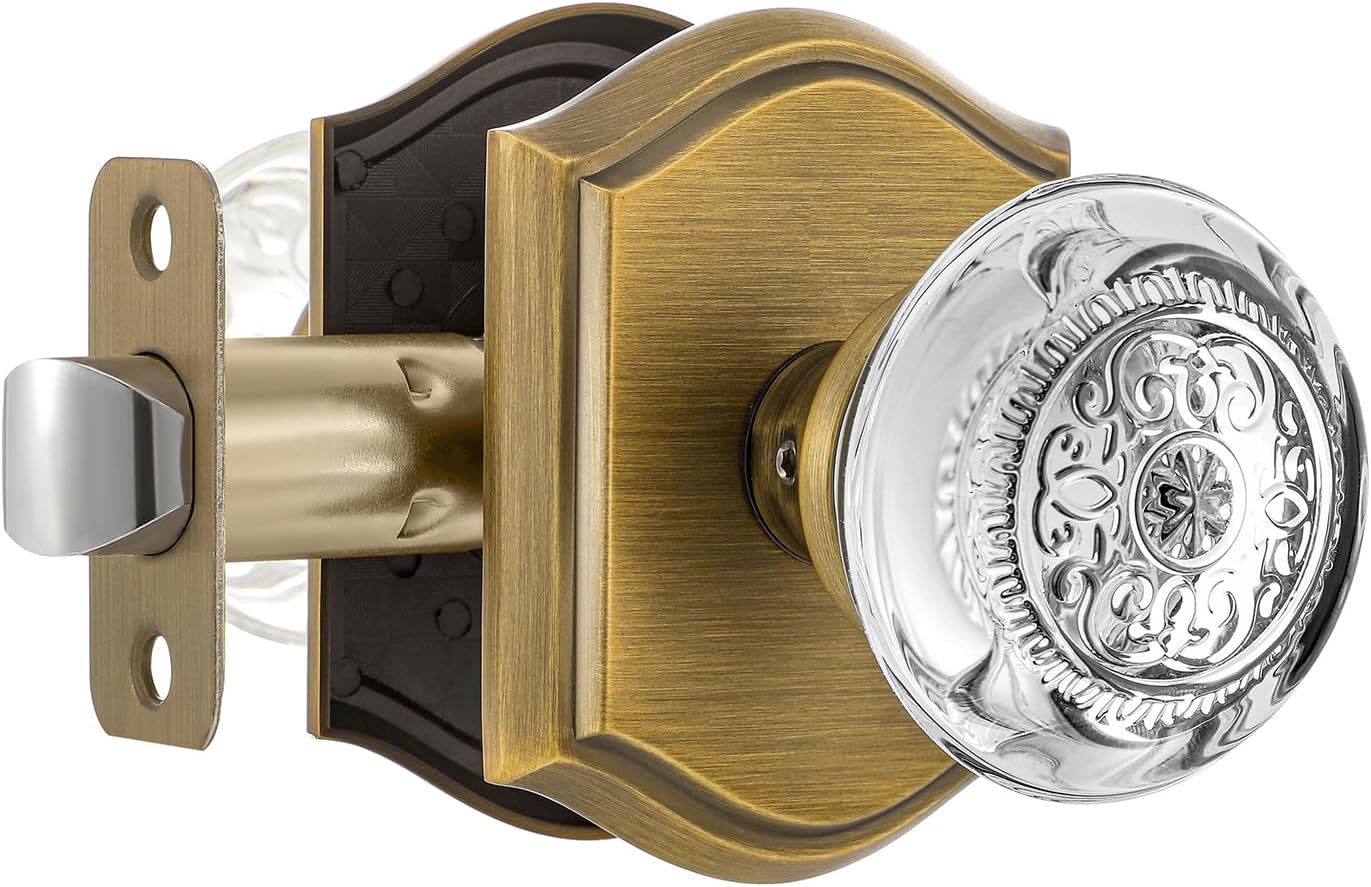 CLCTK Crystal Door Knobs Interior, Vintage Passage Glass Door Knobs ...